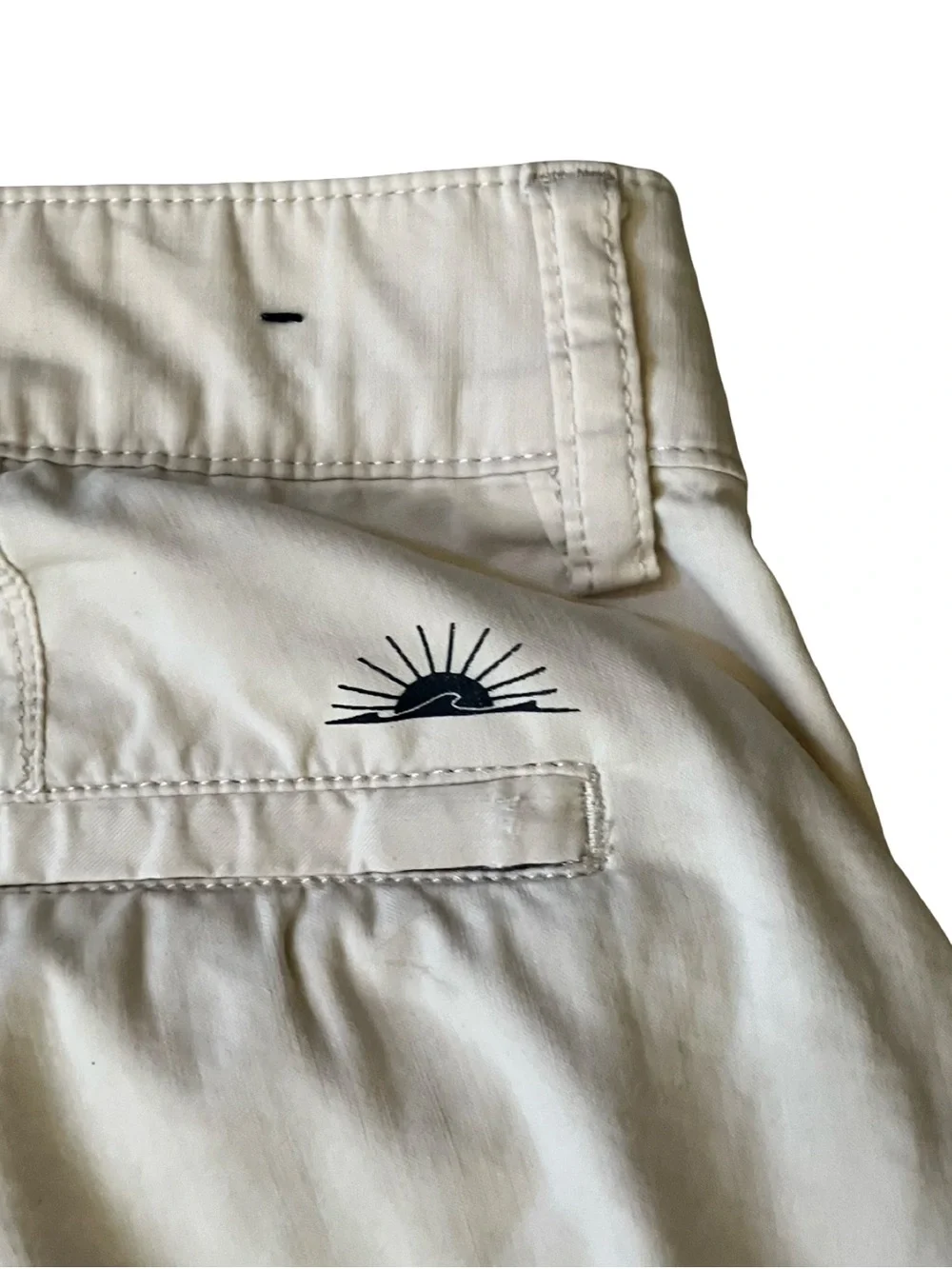 Faherty Chino Pants Coolmax 30x31 (32x31) Golf Zip Pocket Reworked Repaired Knee
